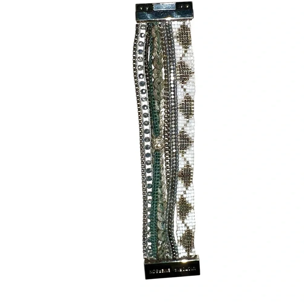 Multiple Beaded Bracelet with Silver Accents